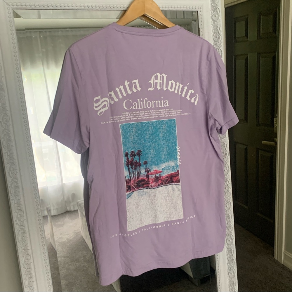 Santa Monica Retro Graphic T-shirt • Denim & Flower Brand • Purple • XL